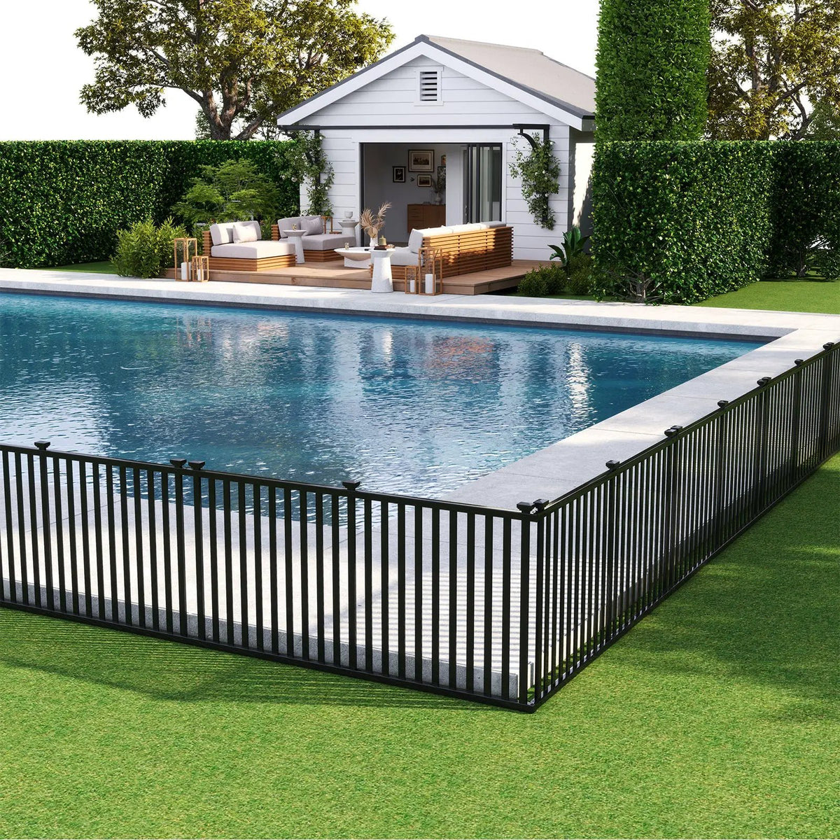 2 Piece 80 x 51 Inch Vinyl Picket Fence for Garden, photo 2 of 9