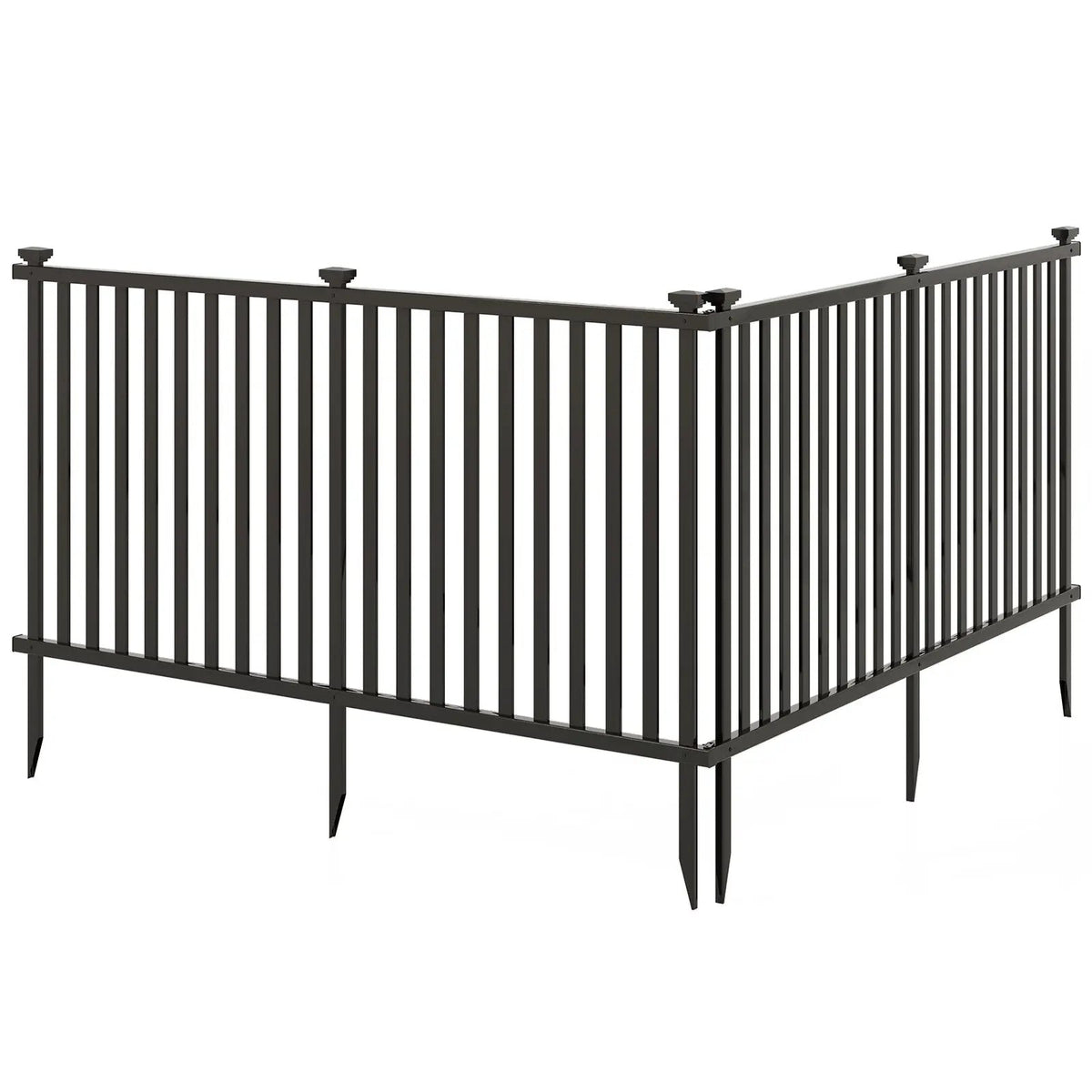 2 Piece 80 x 51 Inch Vinyl Picket Fence for Garden, photo 3 of 9