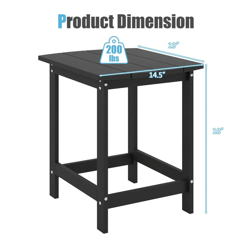 18-Inch Adirondack Side Table Set of 2 for Patio by DirectDeals