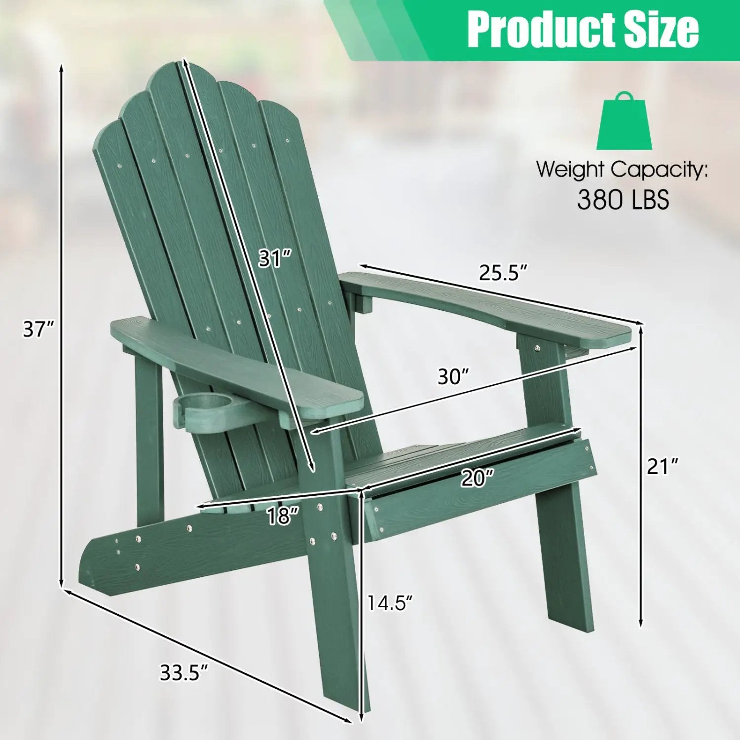 Adirondack Chair Set - Adult & Kids Pair for Patio by DirectDeals