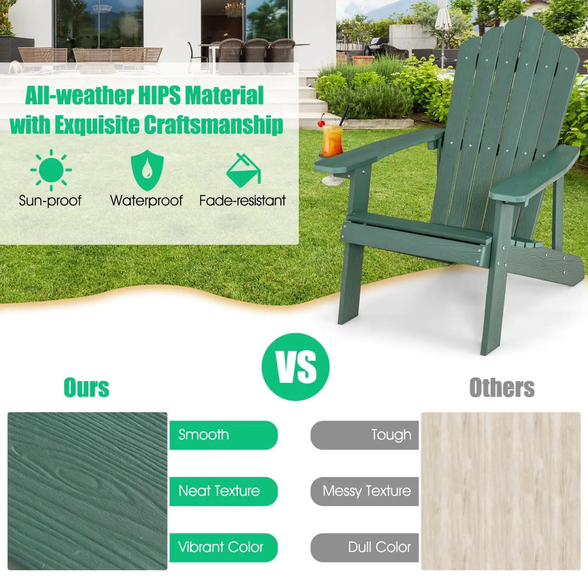 Adirondack Chair Set - Adult & Kids Pair for Patio, photo 6 of 56