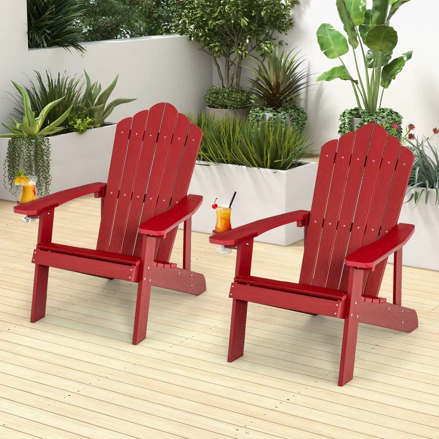 Adirondack Chair Set - Adult & Kids Pair for Patio by DirectDeals