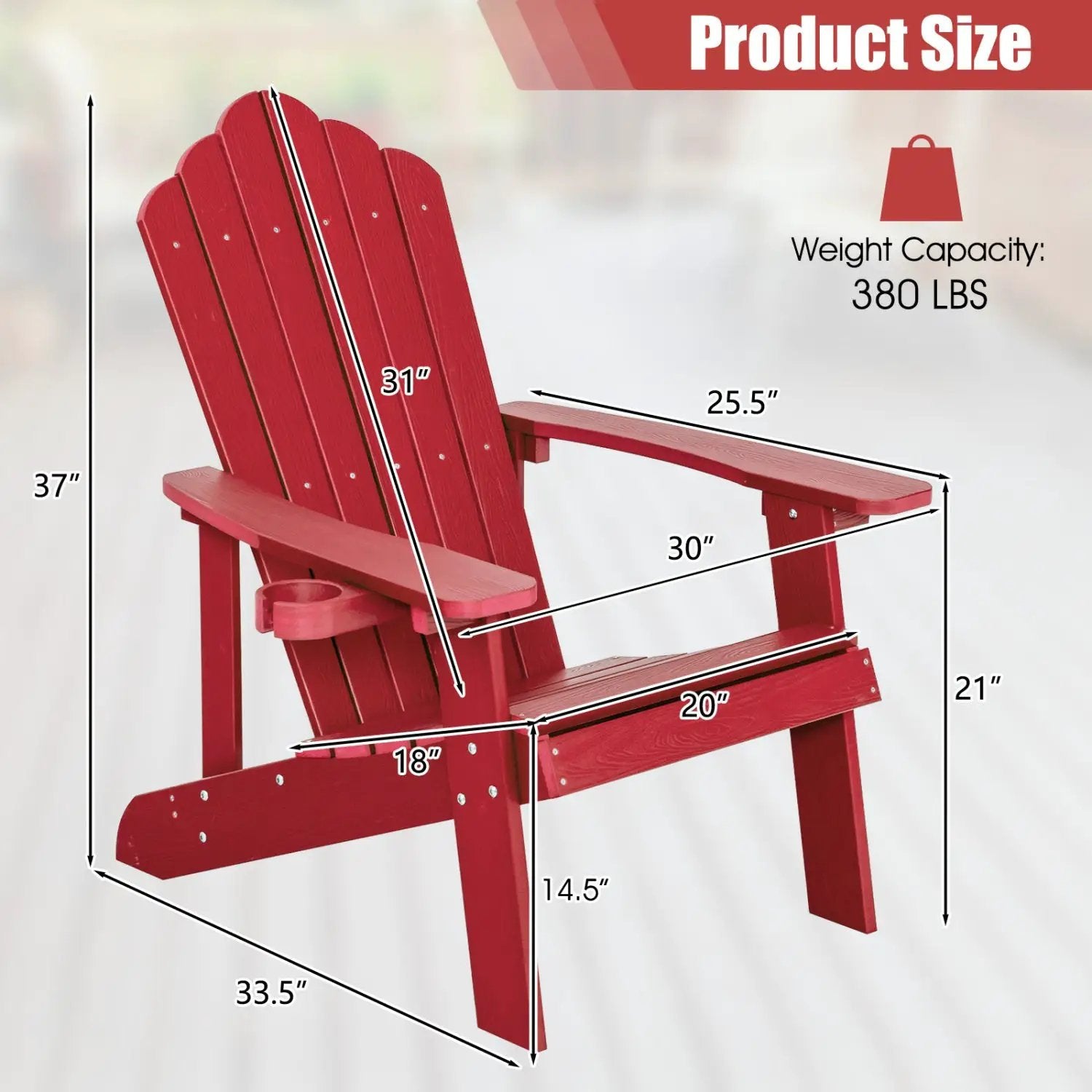 Adirondack Chair Set - Adult & Kids Pair for Patio by DirectDeals