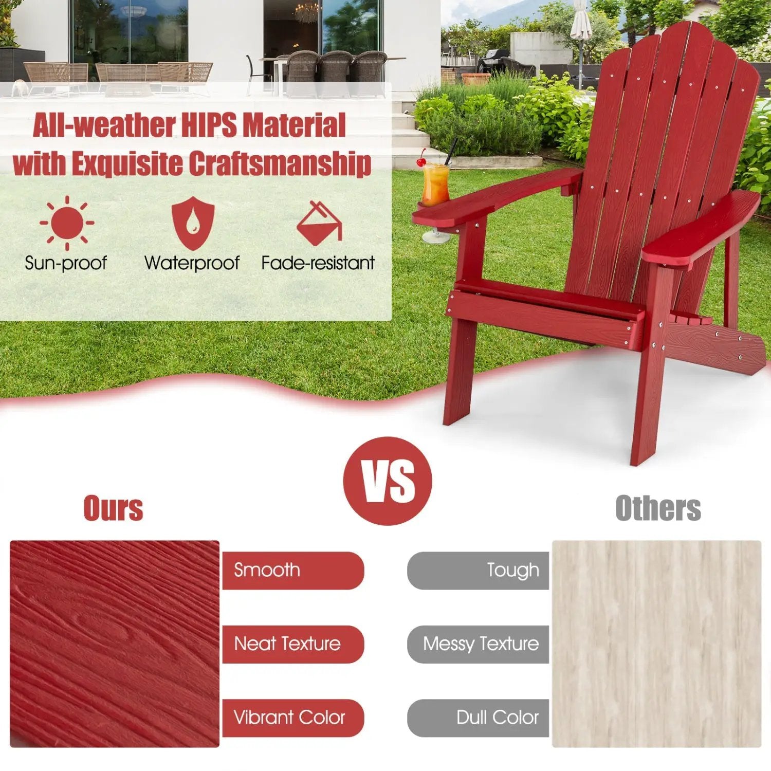 Adirondack Chair Set - Adult & Kids Pair for Patio by DirectDeals