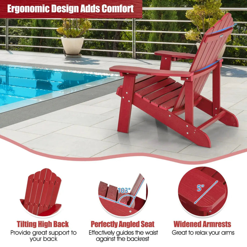Adirondack Chair Set - Adult & Kids Pair for Patio by DirectDeals