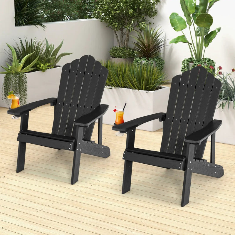Adirondack Chair Set - Adult & Kids Pair for Patio by DirectDeals