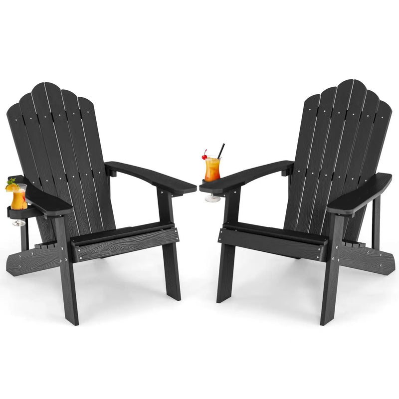 Adirondack Chair Set - Adult & Kids Pair for Patio by DirectDeals