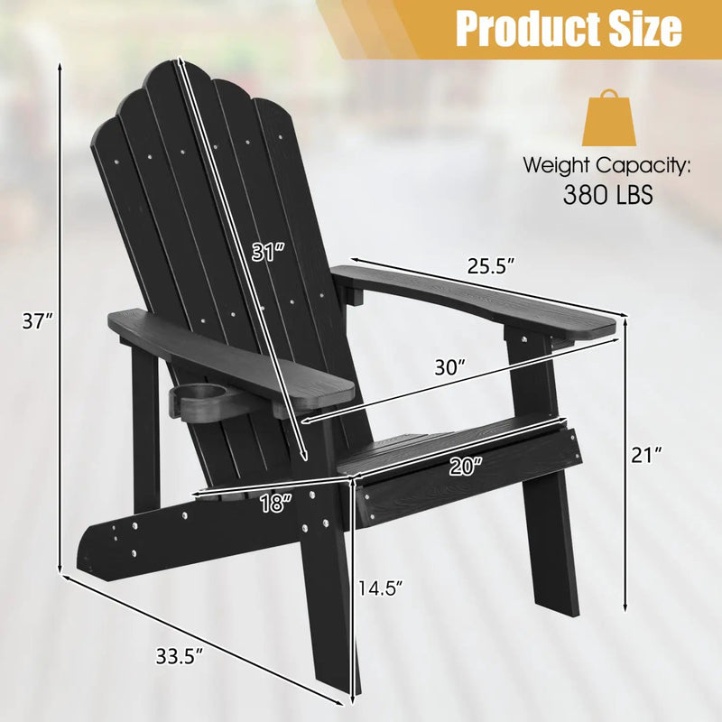 Adirondack Chair Set - Adult & Kids Pair for Patio by DirectDeals