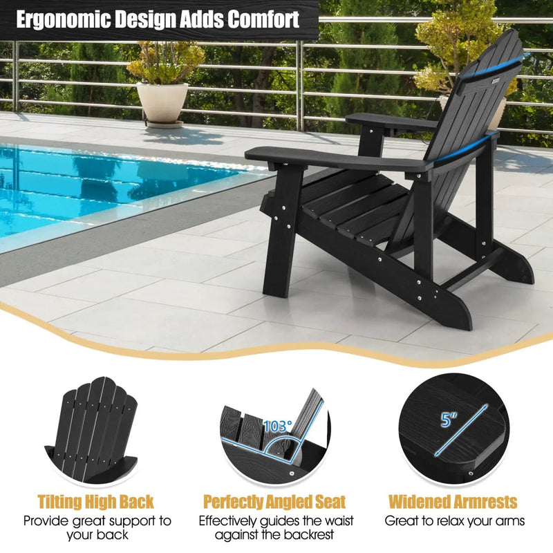 Adirondack Chair Set - Adult & Kids Pair for Patio by DirectDeals