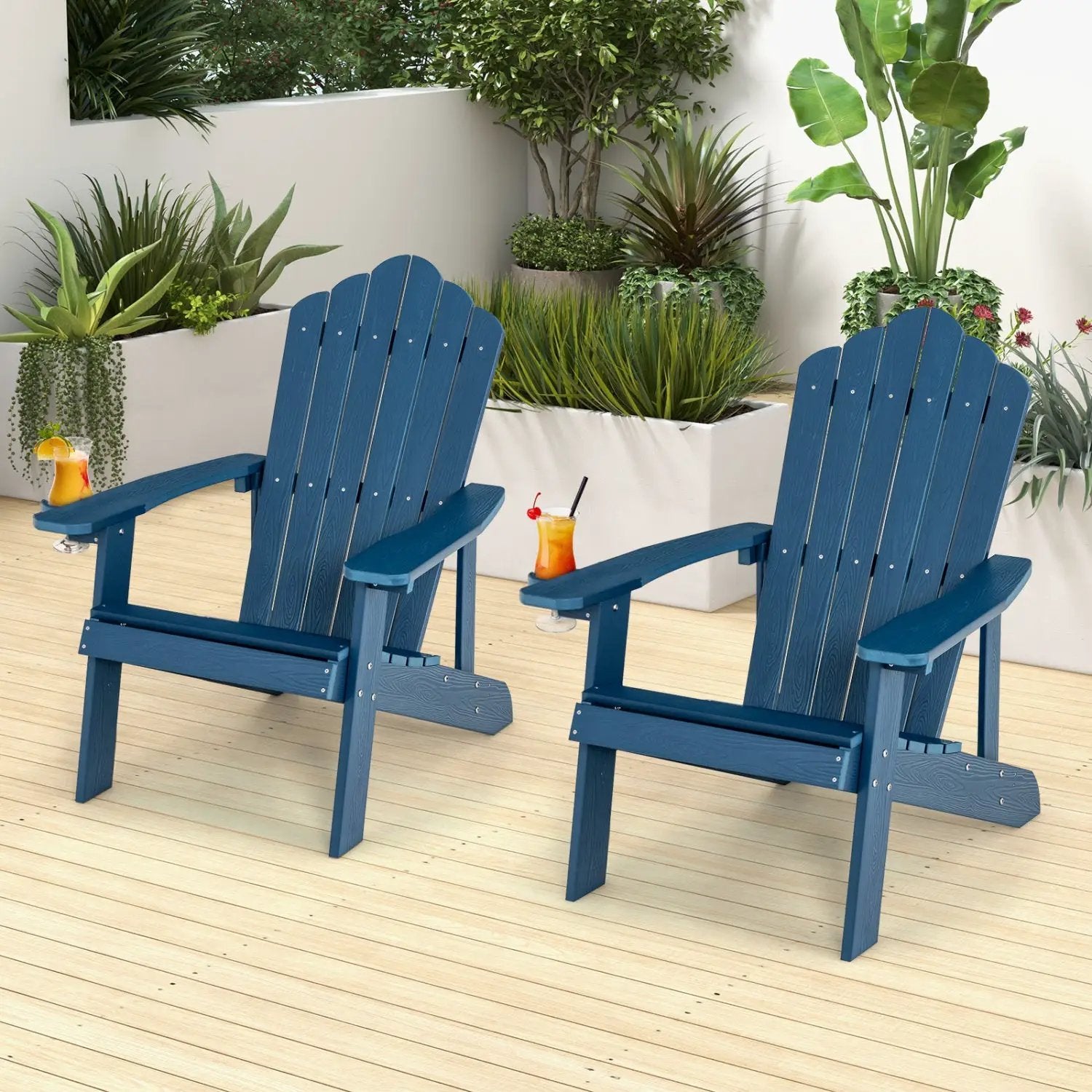 Adirondack Chair Set - Adult & Kids Pair for Patio by DirectDeals
