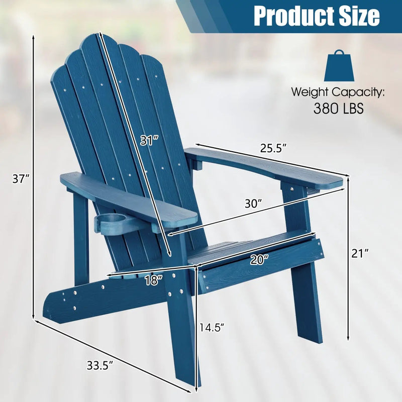 Adirondack Chair Set - Adult & Kids Pair for Patio by DirectDeals