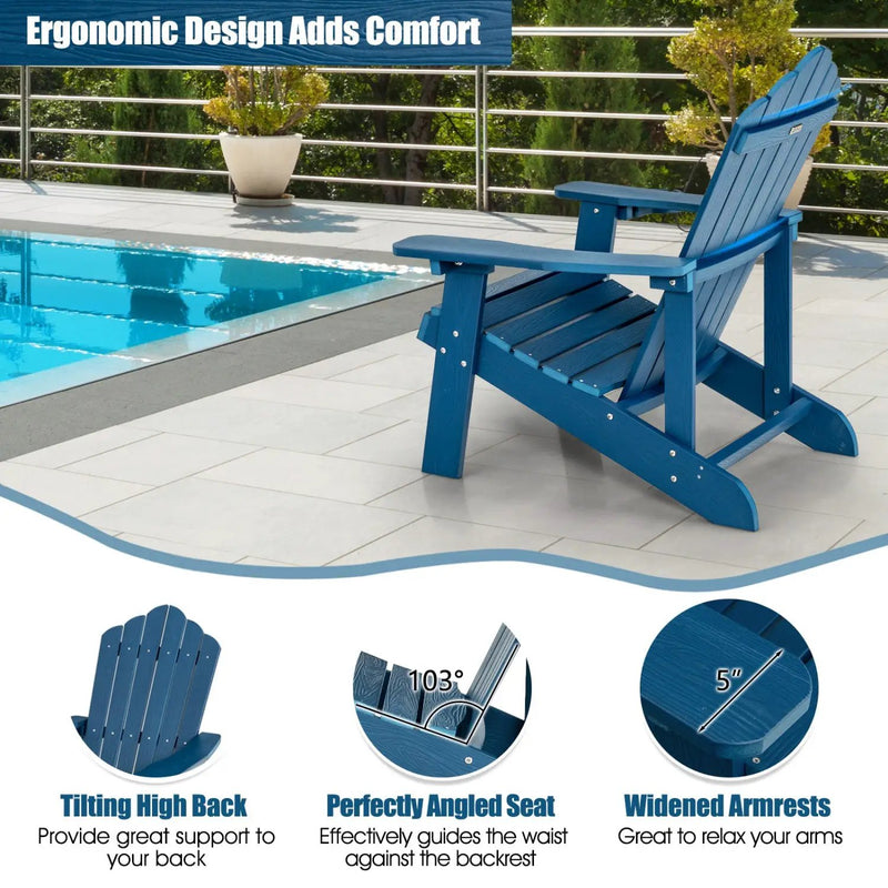 Adirondack Chair Set - Adult & Kids Pair for Patio by DirectDeals