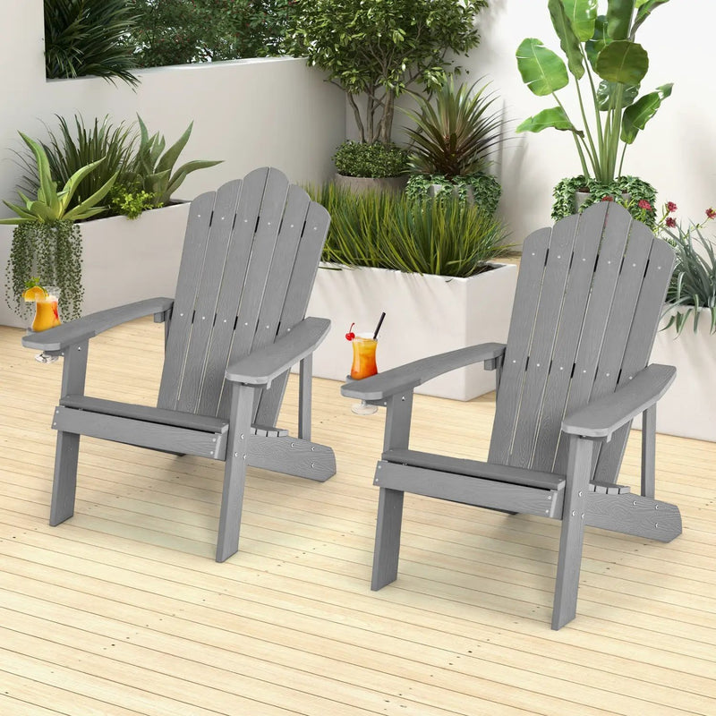 Adirondack Chair Set - Adult & Kids Pair for Patio by DirectDeals