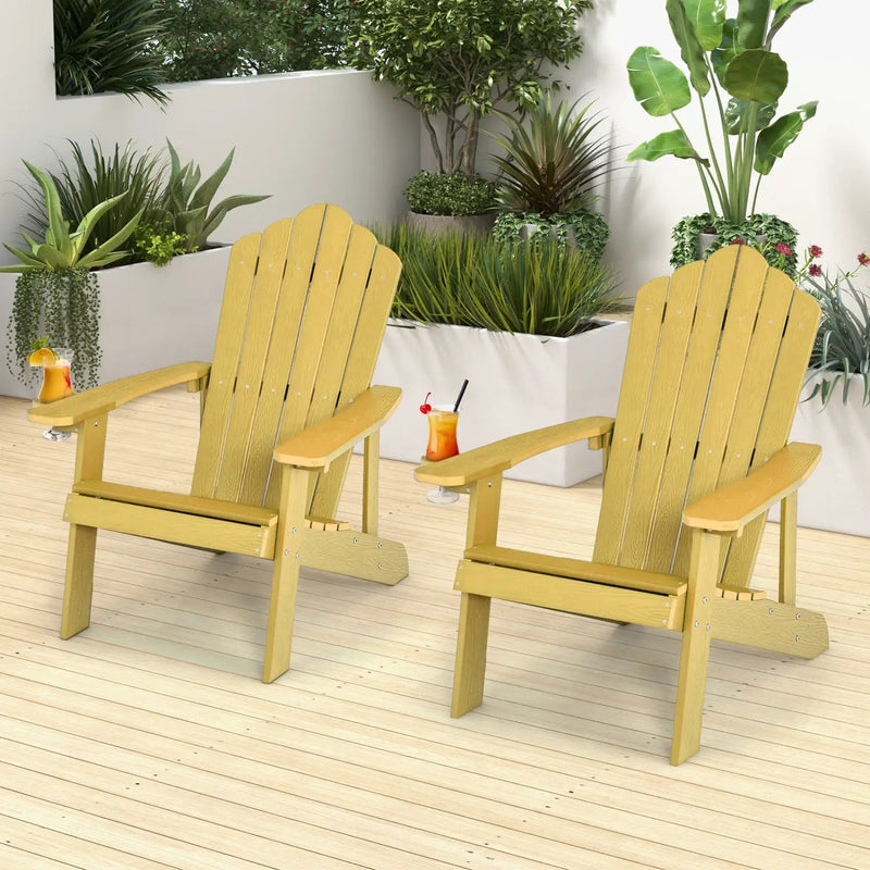Adirondack Chair Set - Adult & Kids Pair for Patio by DirectDeals
