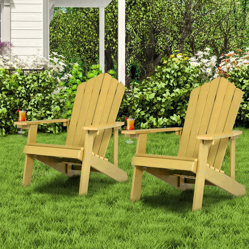 Adirondack Chair Set - Adult & Kids Pair for Patio by DirectDeals