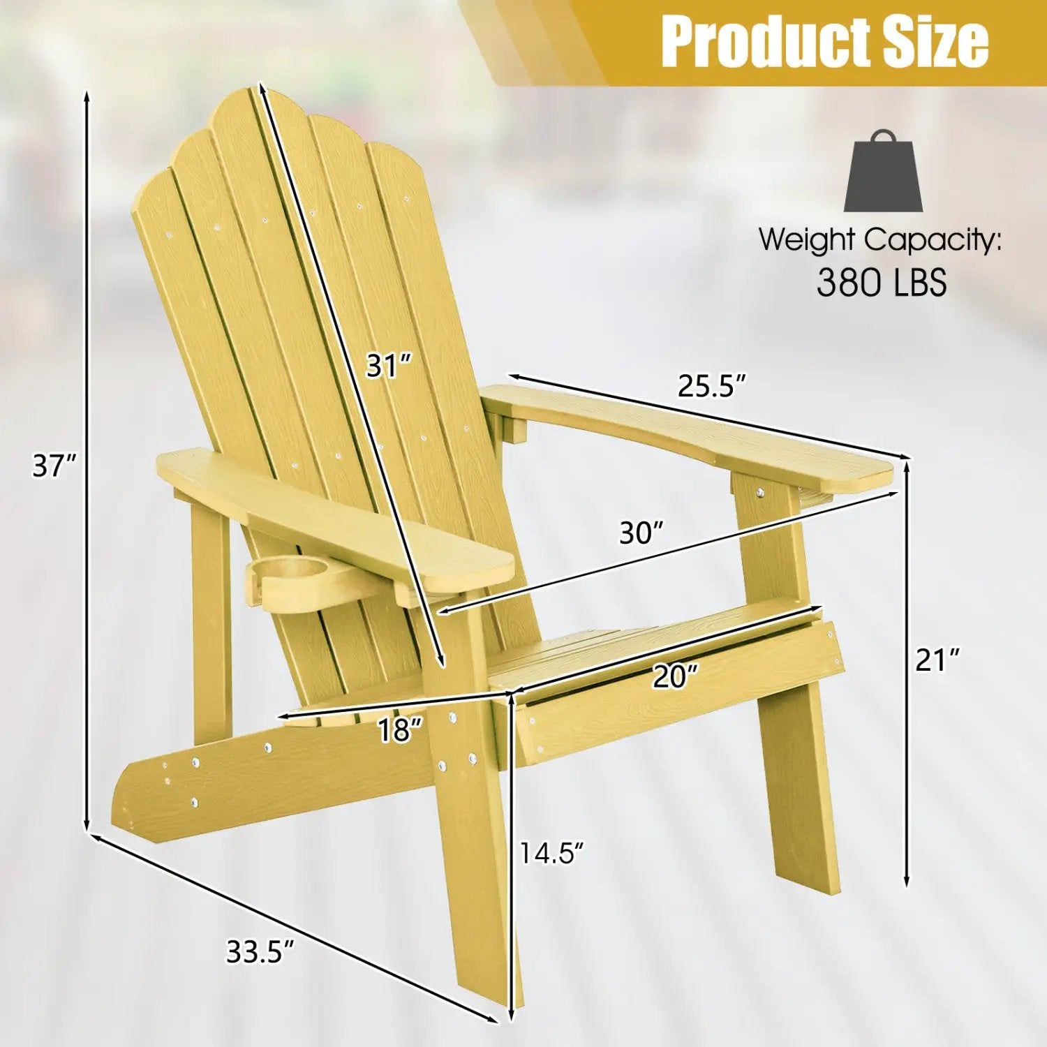 Adirondack Chair Set - Adult & Kids Pair for Patio by DirectDeals