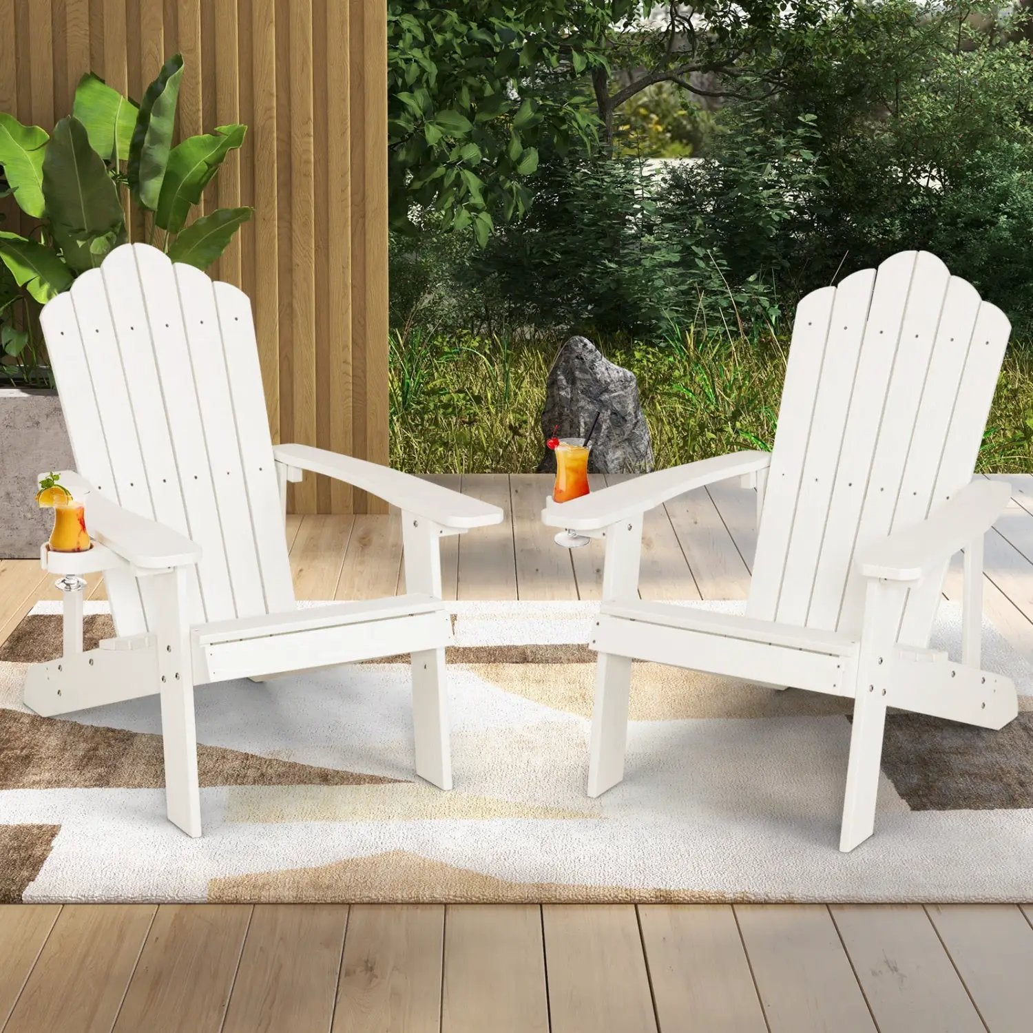 Adirondack Chair Set - Adult & Kids Pair for Patio by DirectDeals