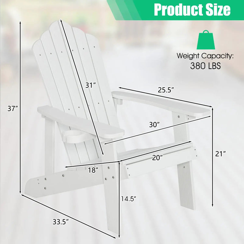 Adirondack Chair Set - Adult & Kids Pair for Patio by DirectDeals