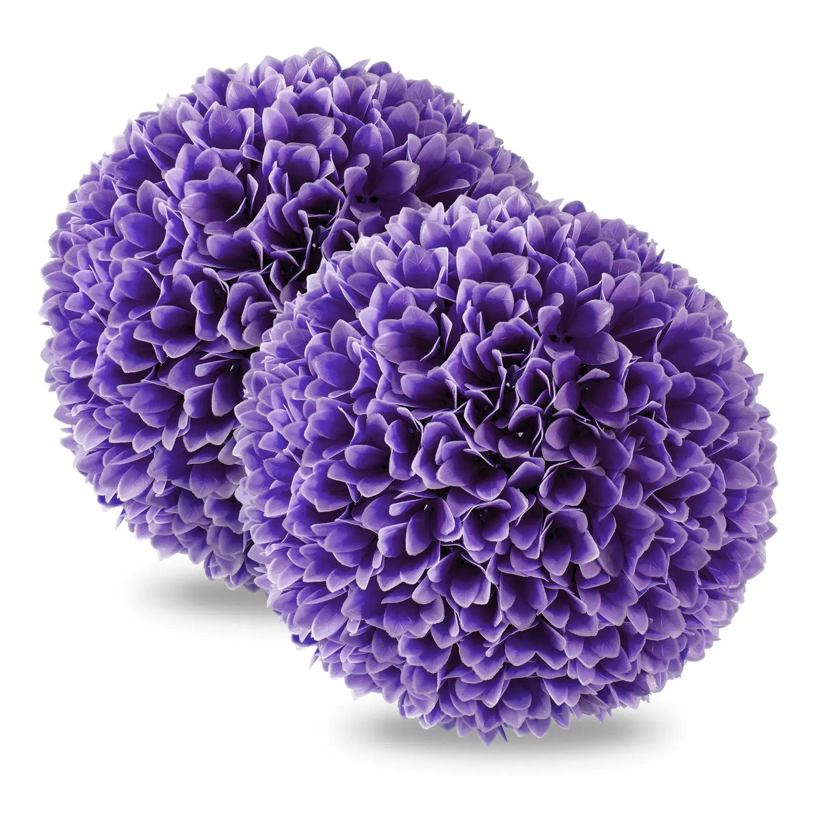 2 Pieces Artificial Plant Topiary Balls Faux Boxwood Decorative Balls by DirectDeals