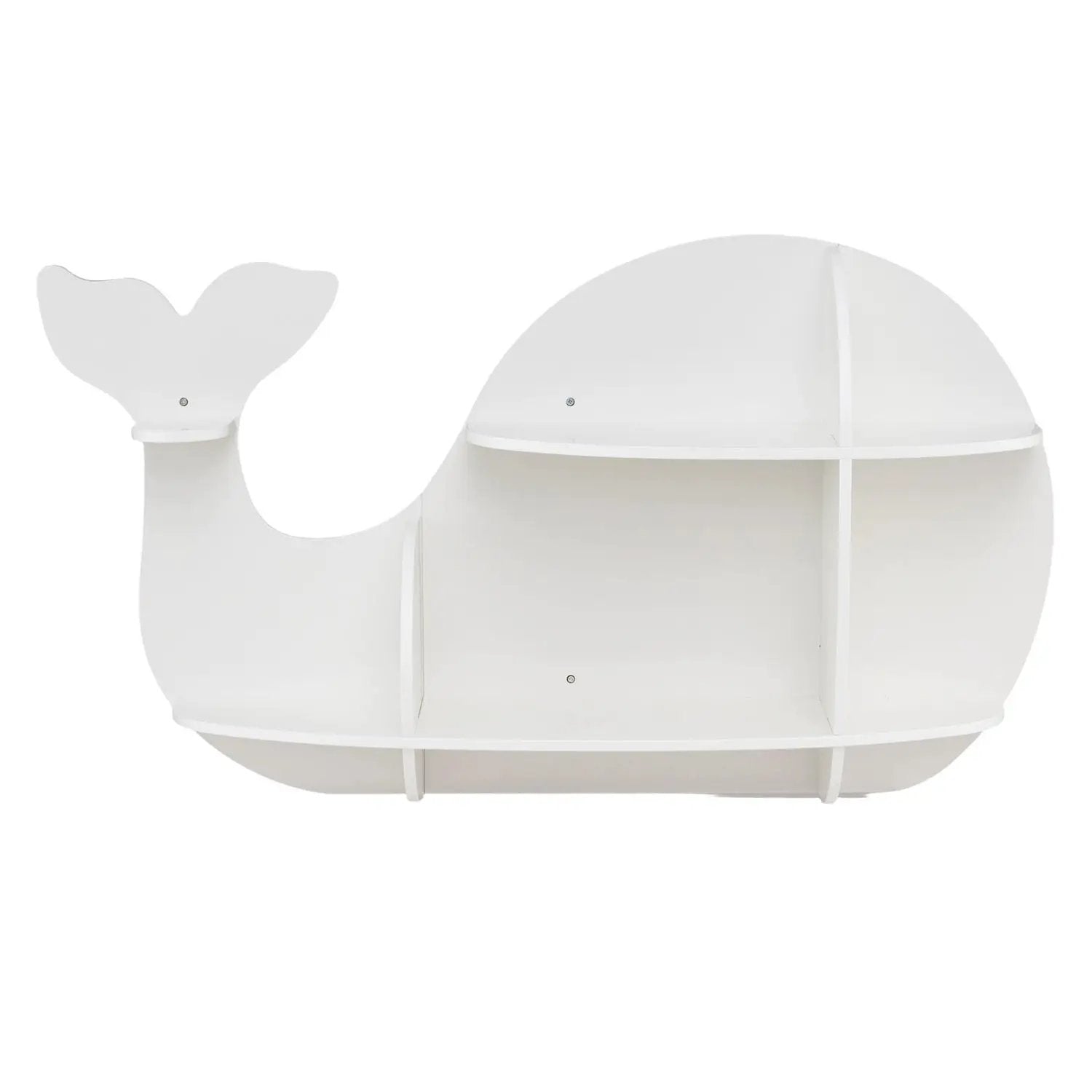 2 Pieces Floating Dolphin Shelves Wall Mounted Storage Display Rack by DirectDeals