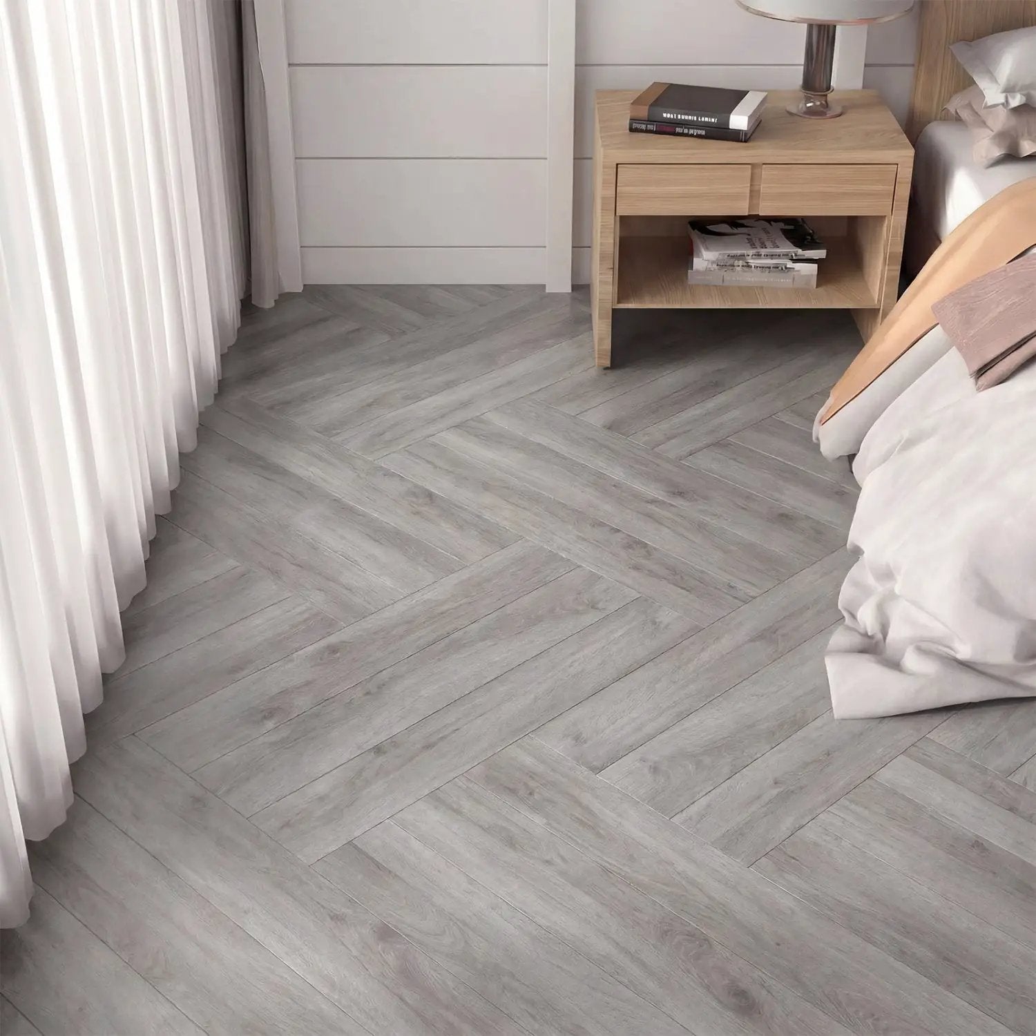 Set of 2 Floor Tile Vinyl Flooring Waterproof Vinyl Plank Flooring by DirectDeals