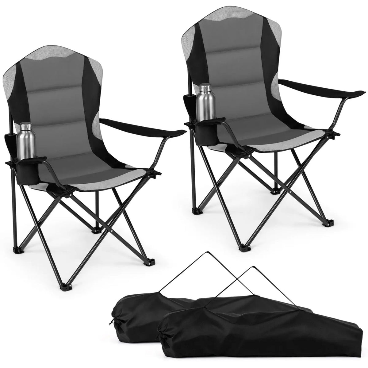 Folding Camping Chairs for Adults with Cup Holders (2-Pack), photo 2 of 24