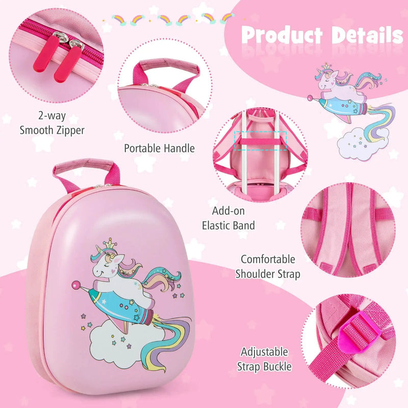 2 Pieces 18 Inch Kids Luggage Set with 12 Inch Backpack by DirectDeals