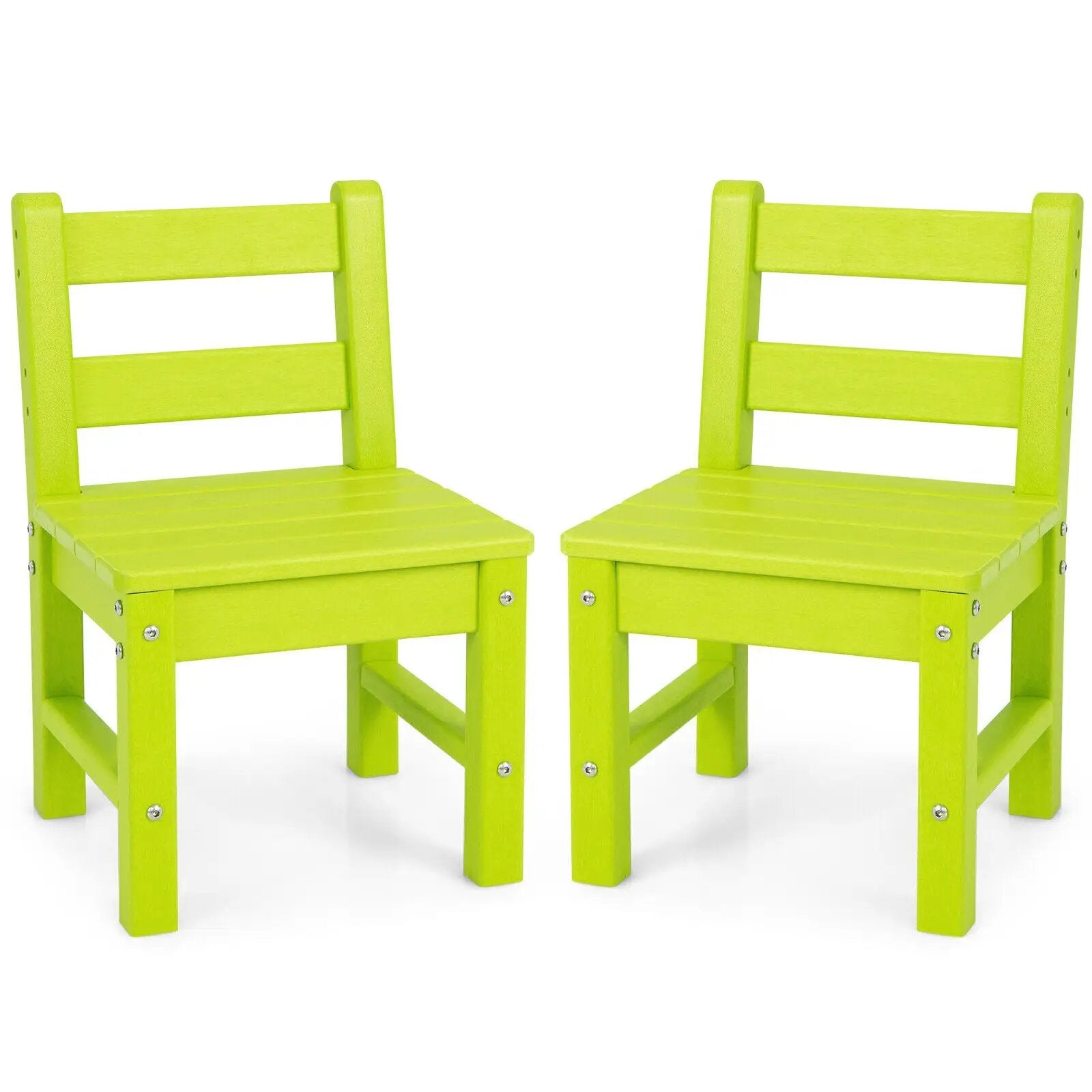 2 Pieces Kids Learning Chair set with Backrest by DirectDeals