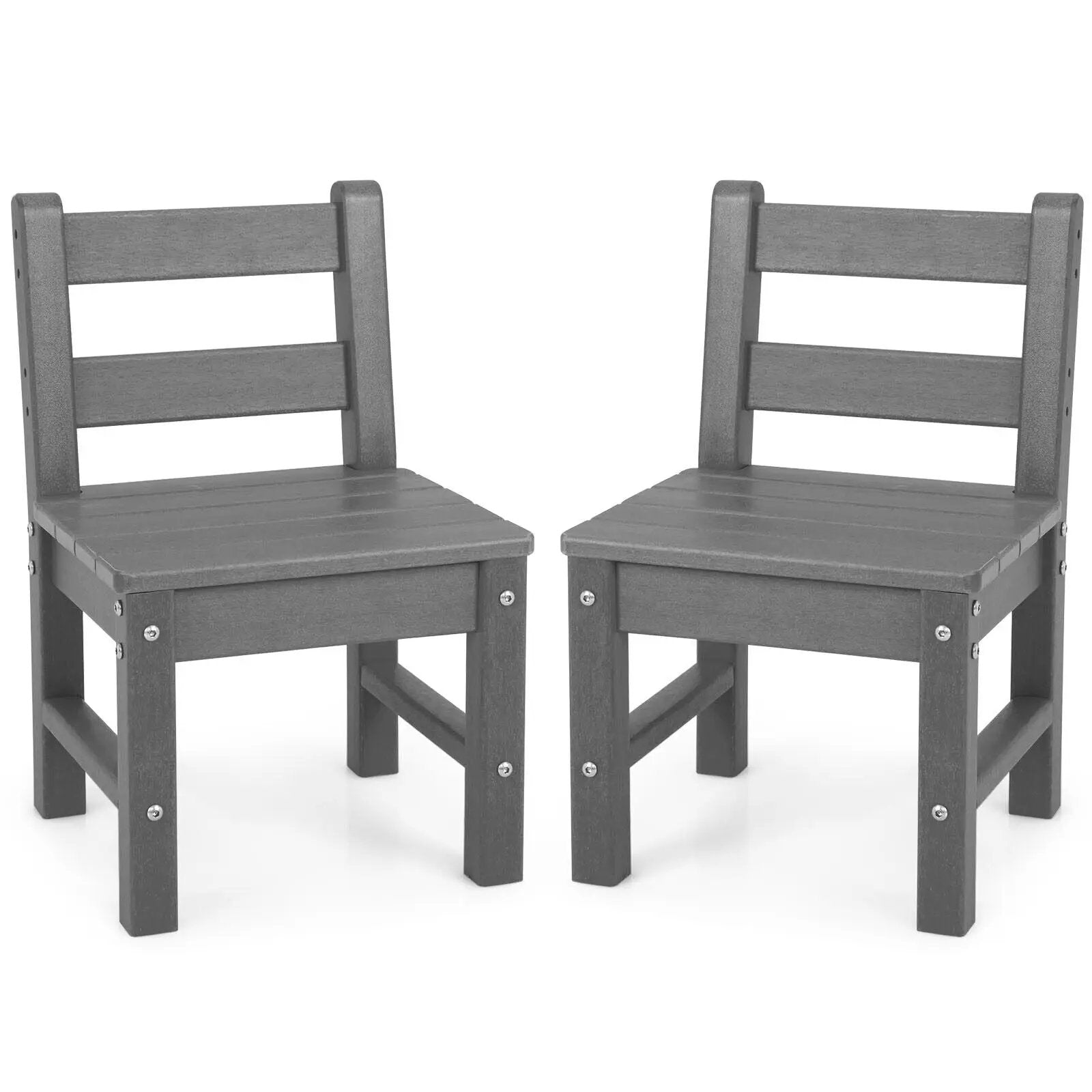 2 Pieces Kids Learning Chair set with Backrest by DirectDeals