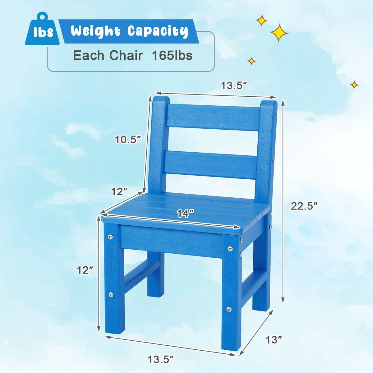 2 Pieces Kids Learning Chair set with Backrest, photo 15 of 31