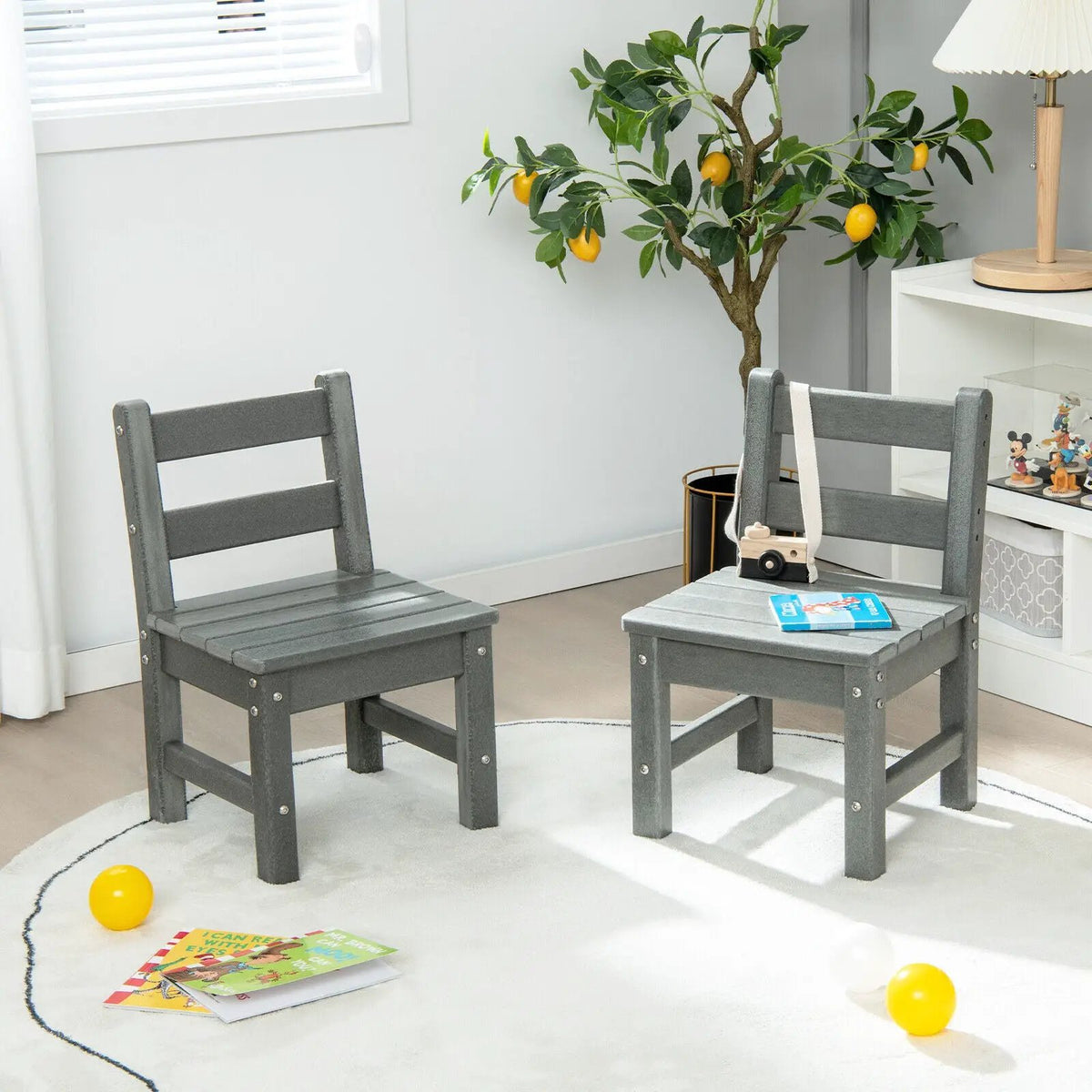 2 Pieces Kids Learning Chair set with Backrest, photo 21 of 31
