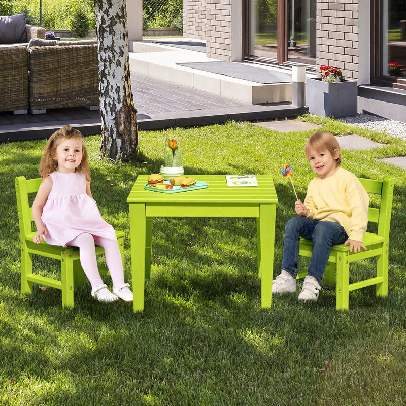 2 Pieces Kids Learning Chair set with Backrest by DirectDeals