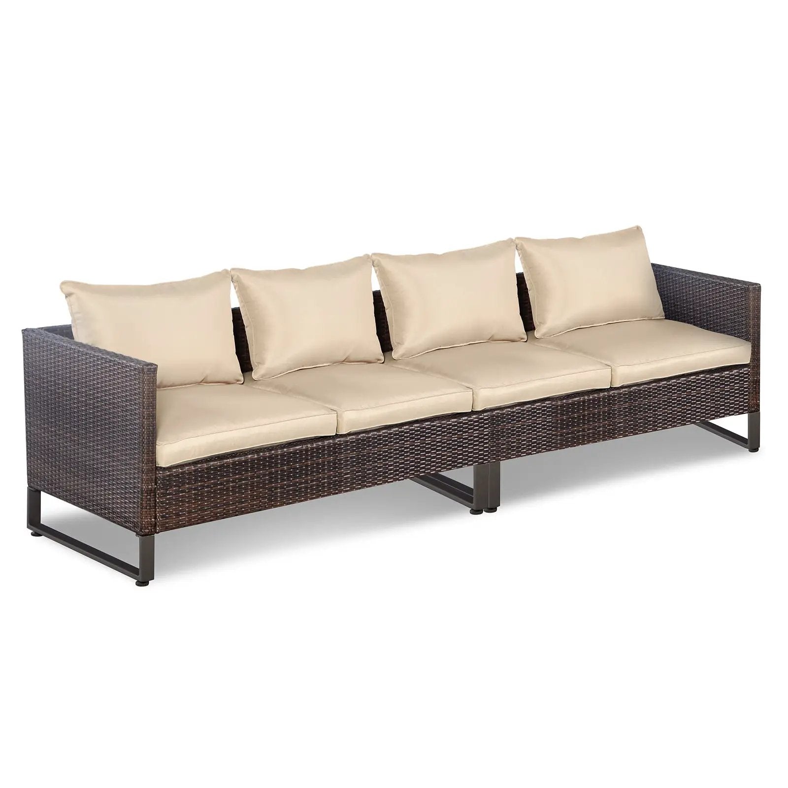 2 Pieces Patio Furniture Sofa Set with Cushions and Sofa Clips by DirectDeals