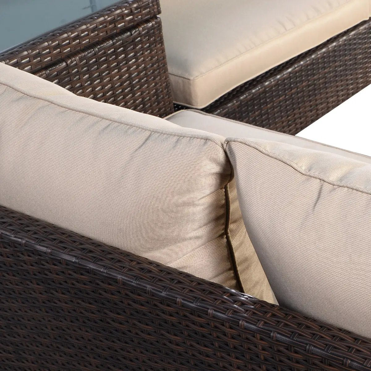 2 Pieces Patio Furniture Sofa Set with Cushions and Sofa Clips, photo 4 of 16