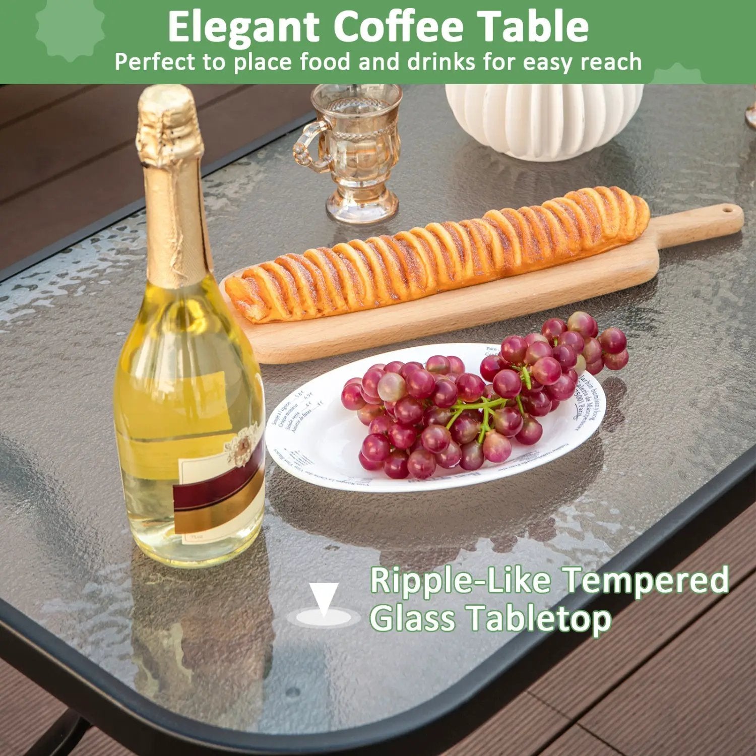 Patio Metal Dining Chairs with Cushions - Set of 2 by DirectDeals