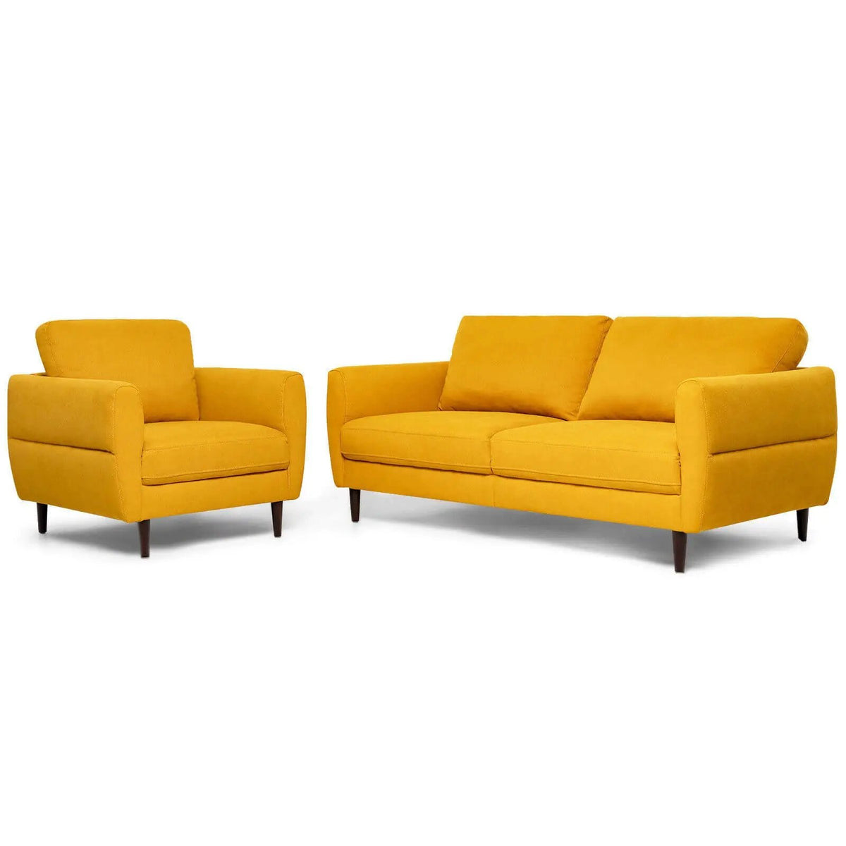 2 Pieces Upholstered Sofa Set with Removable Cushion Covers, photo 15 of 16