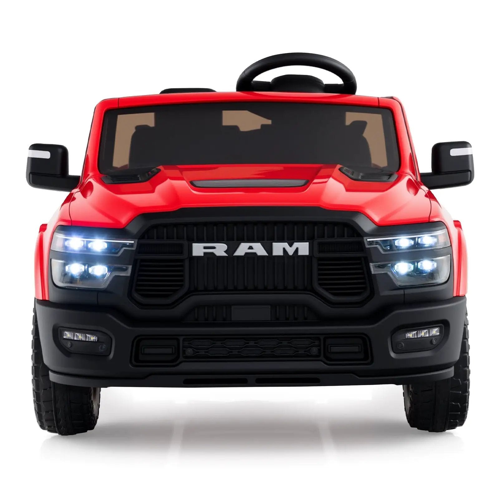 2 Seater 24V Ride on Toy for Big Kids Licensed Ram Truck with Remote and Music by DirectDeals