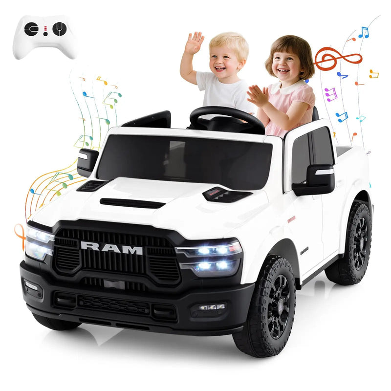 2 Seater 24V Ride on Toy for Big Kids Licensed Ram Truck with Remote and Music by DirectDeals
