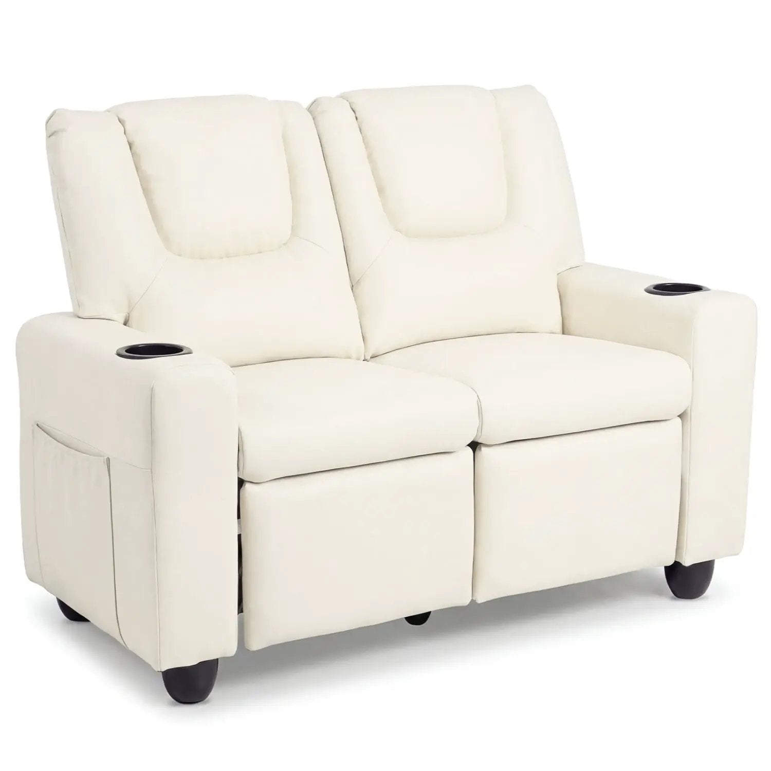 2-Seater Kids Recliner Double Toddler Sofa Chair with 2 Cup Holders by DirectDeals