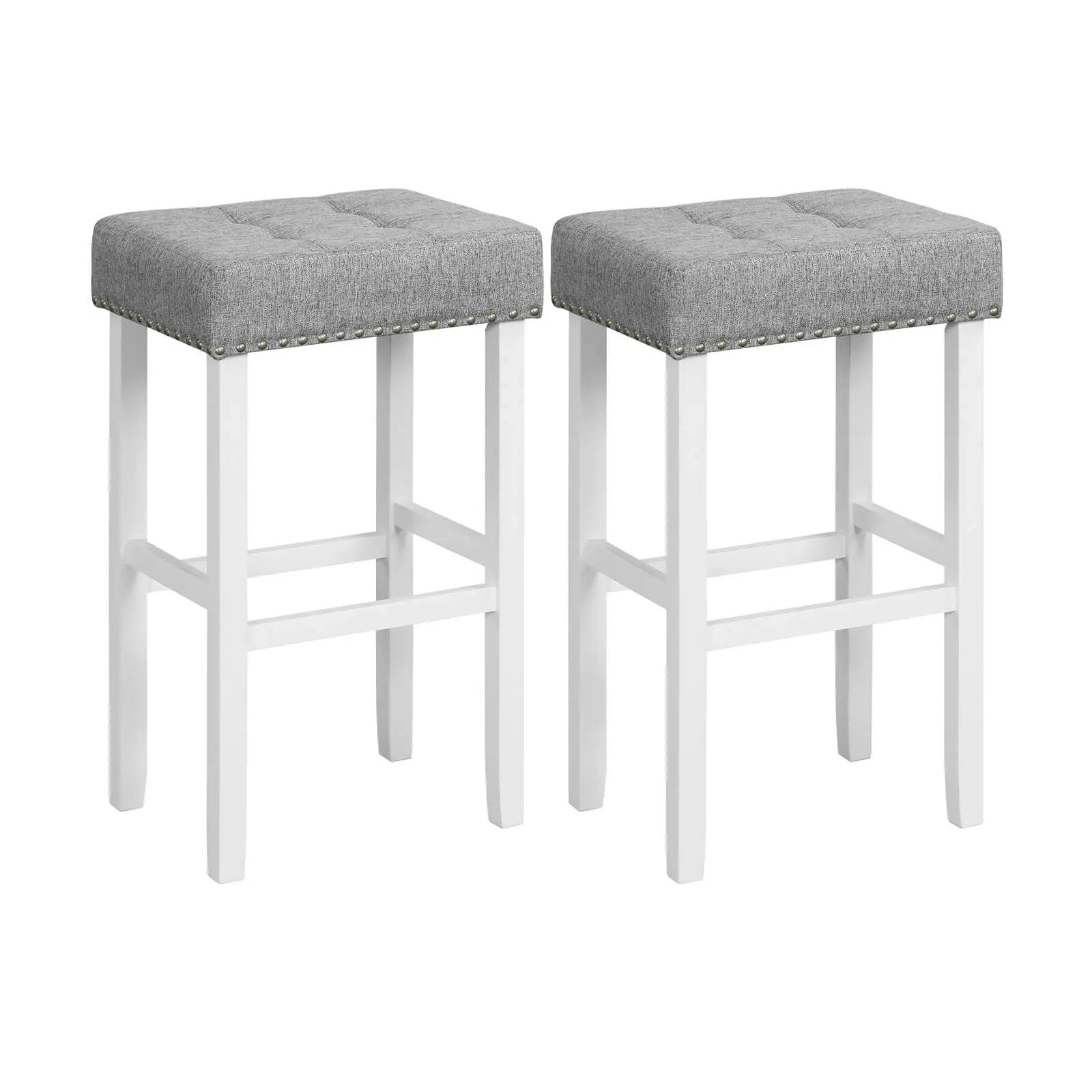 2 Pieces Counter Height Bar Stools with Sponge Padded Cushion by DirectDeals