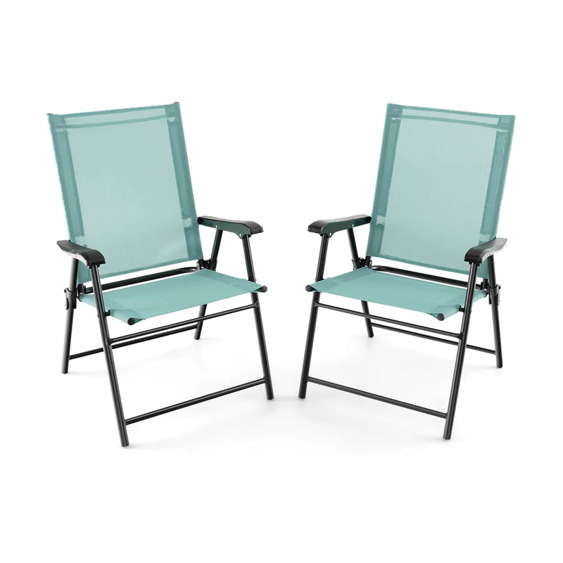 2 Set of Patio Dining Chair with Armrests and Metal Frame by DirectDeals