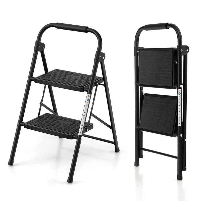 2-Step Folding Ladder with Wide Anti-Slip Pedal by DirectDeals
