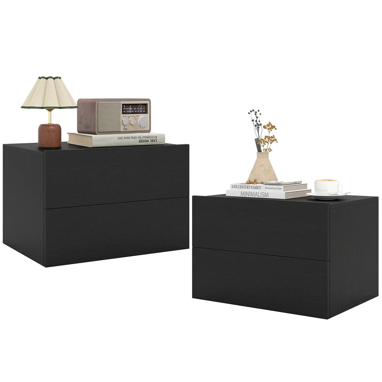 Wall Mounted Floating Nightstand with 2 Drawers by DirectDeals