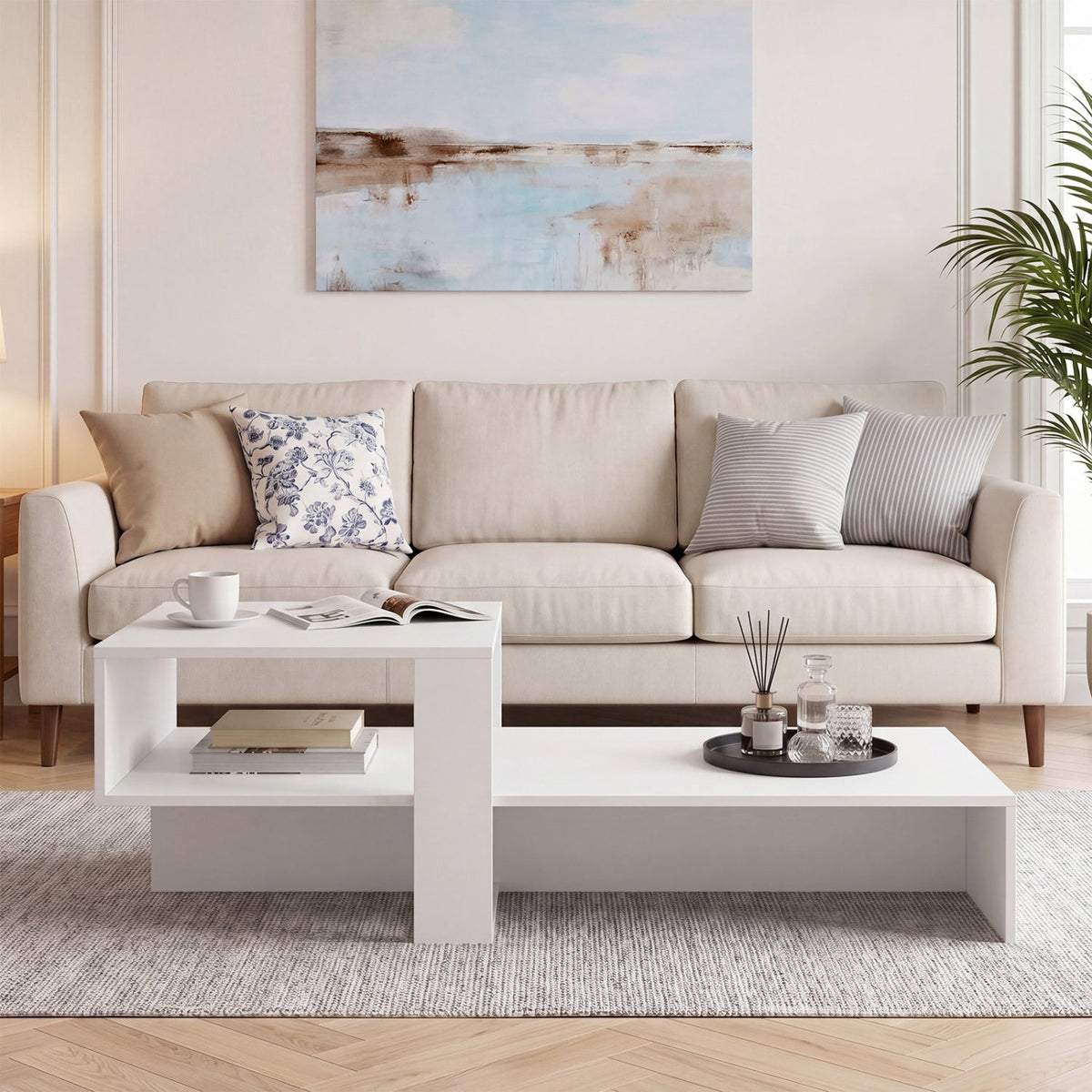 2-Tier Coffee Table with Open Storage Shelf, photo 26 of 32