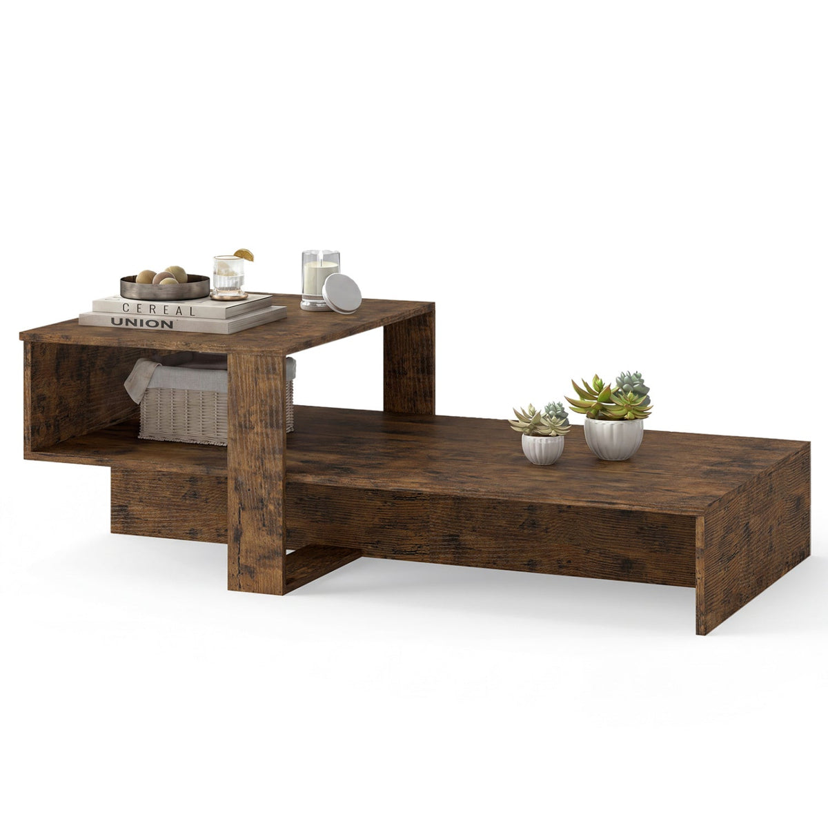 2-Tier Coffee Table with Open Storage Shelf, photo 3 of 32