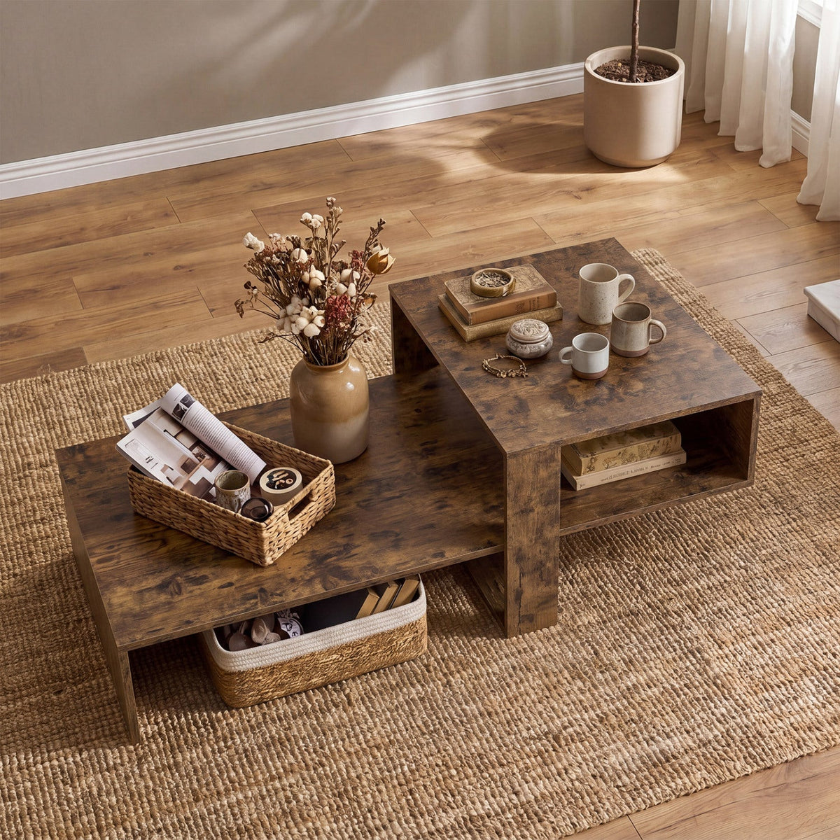 2-Tier Coffee Table with Open Storage Shelf, photo 6 of 32