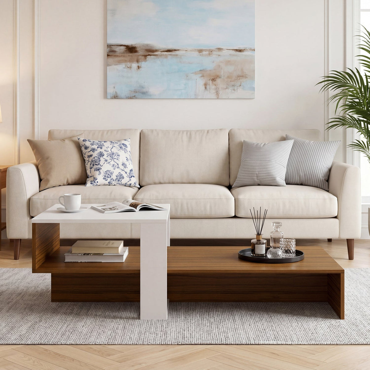 2-Tier Coffee Table with Open Storage Shelf, photo 10 of 32