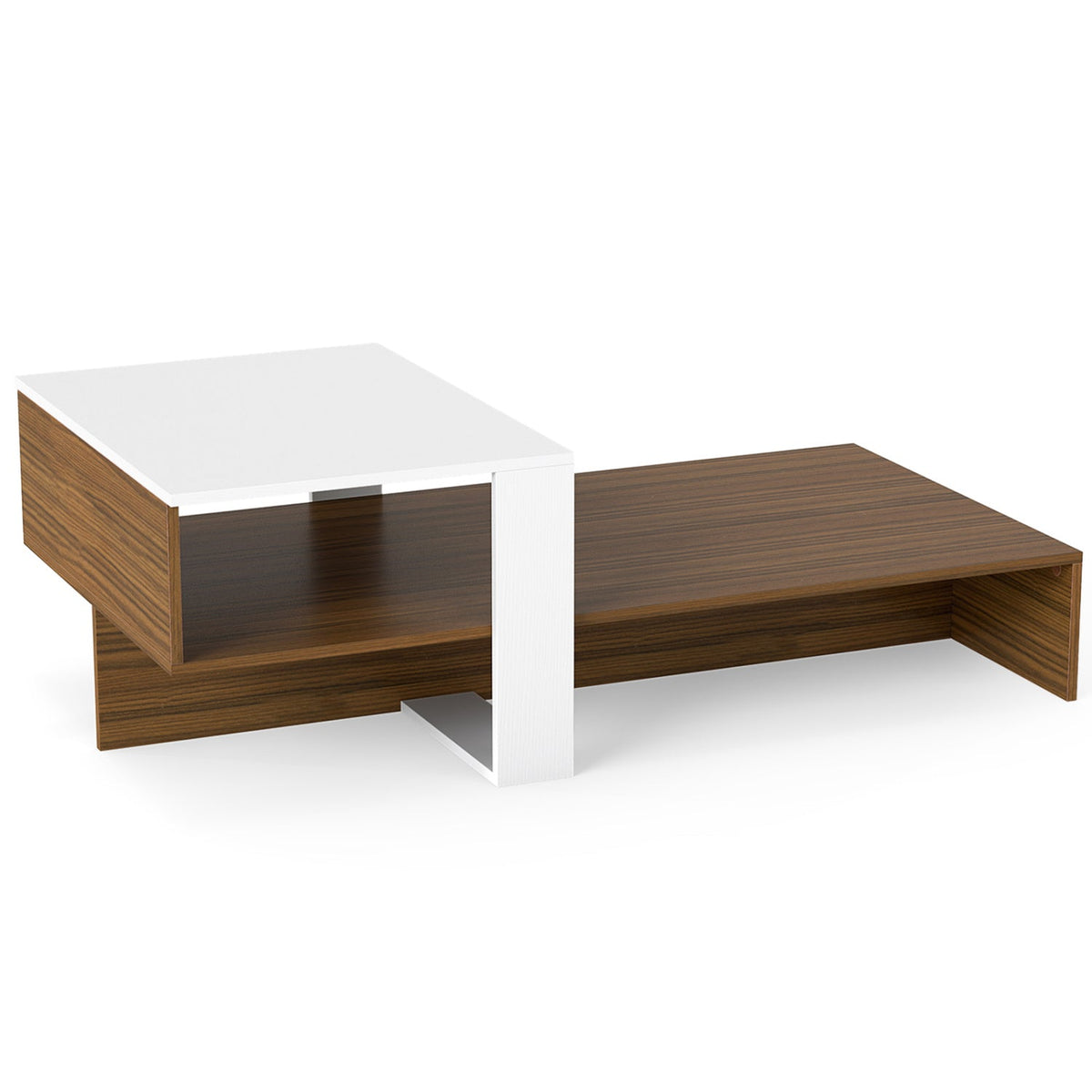 2-Tier Coffee Table with Open Storage Shelf, photo 12 of 32
