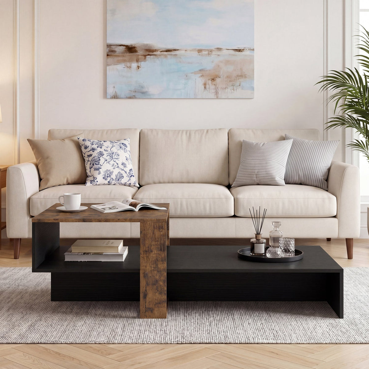 2-Tier Coffee Table with Open Storage Shelf, photo 18 of 32