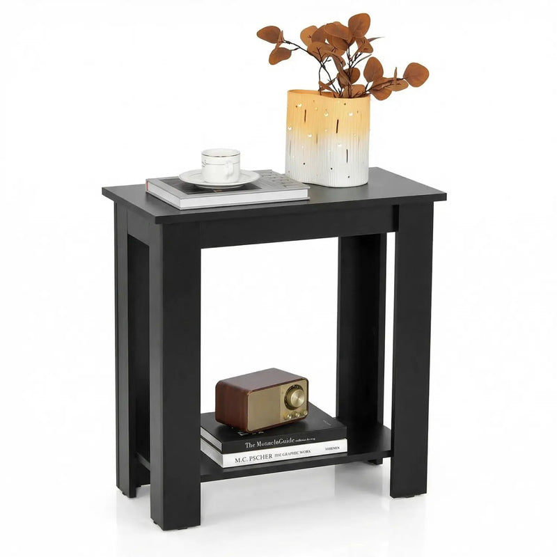 2-Tier Compact End Table with Storage Shelf by DirectDeals